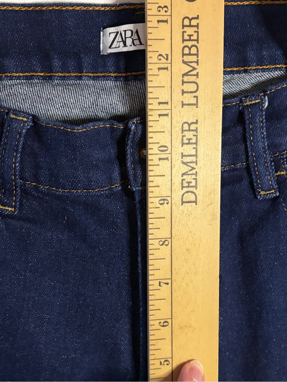 ZARA Women’s Dark Blue Wash Straight Leg - Picture 2 of 8